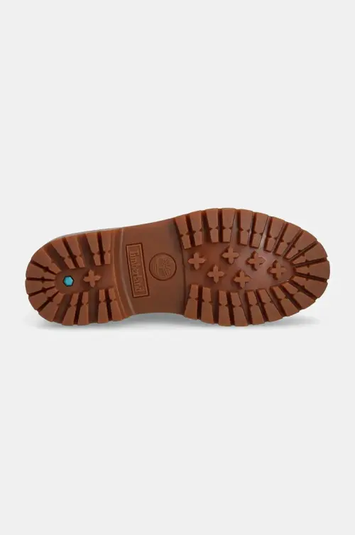 Нубуковые ботинки Timberland Stone Street цвет коричневый на платформе слегка утеплённый