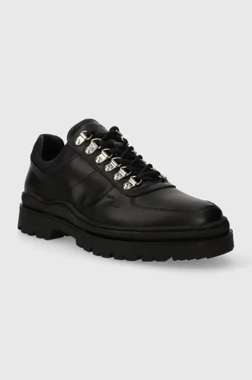 Кожаные туфли Filling Pieces Mountain Trail мужские цвет чёрный