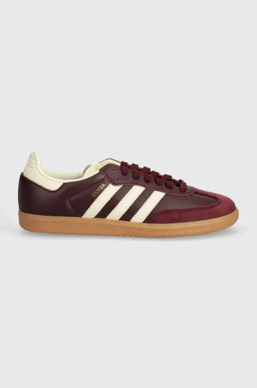 Кожаные кроссовки adidas Originals Samba OG цвет бордовый ID0477