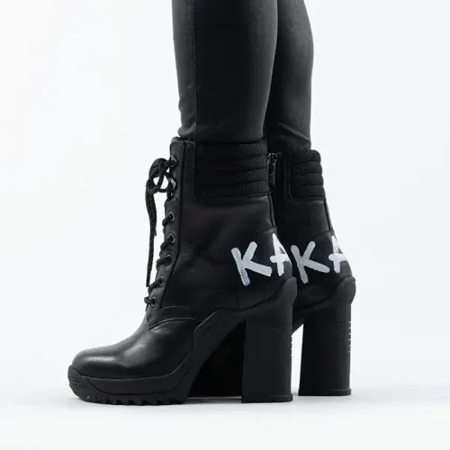 Karl Lagerfeld Voyage III Ankle Lace Logo Boot KL30156 000