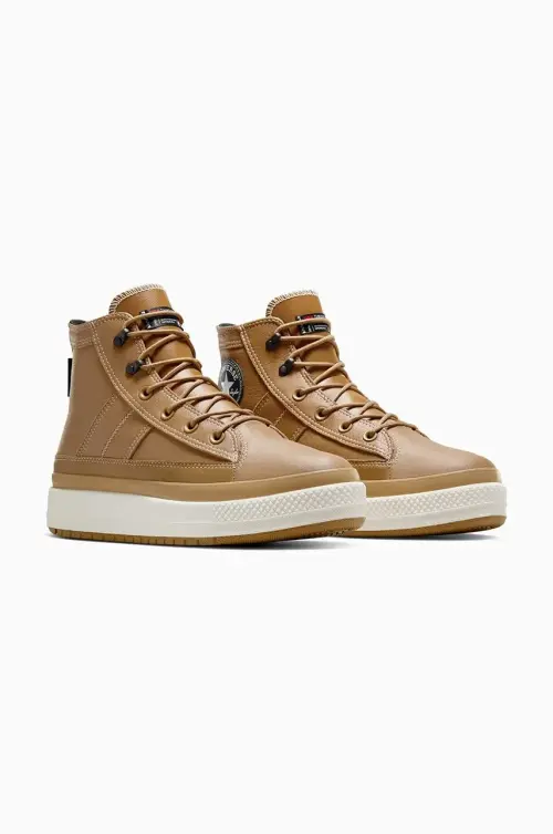 Кожаные кроссовки Converse Chuck Taylor All Star Equip Waterproof цвет коричневый A08556C