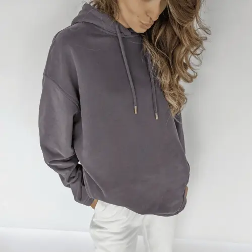 Tassha Yu Essential Hoodie TH Black Silver 