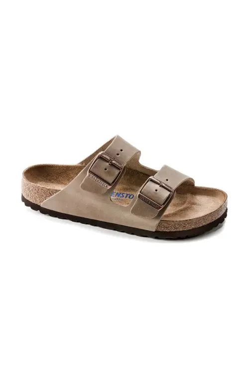 Шлепанцы из нубука Birkenstock Arizona цвет бежевый