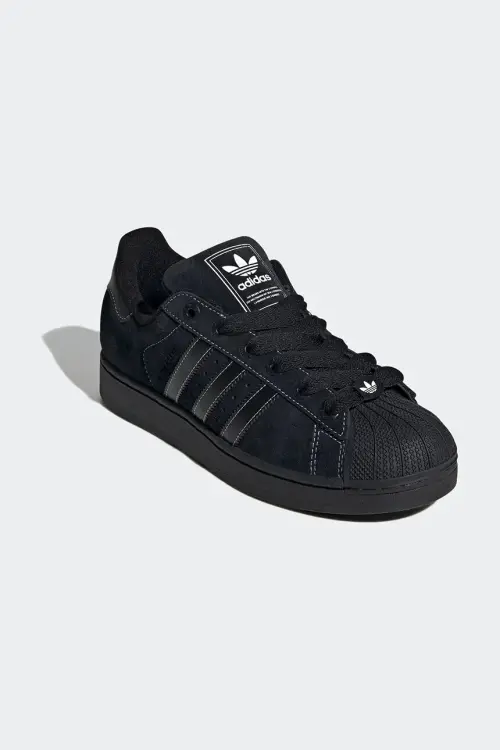 Замшевые кроссовки adidas Originals Superstar II цвет чёрный JH5470
