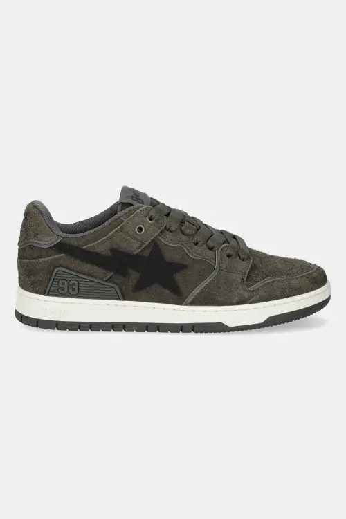 Кожаные кроссовки A Bathing Ape BAPE SK8 STA #3 M2 мужские цвет зелёный 1K80191312