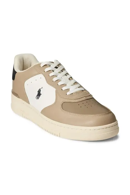 Кожаные кроссовки Polo Ralph Lauren Masters CRT мужские цвет бежевый 809960988001