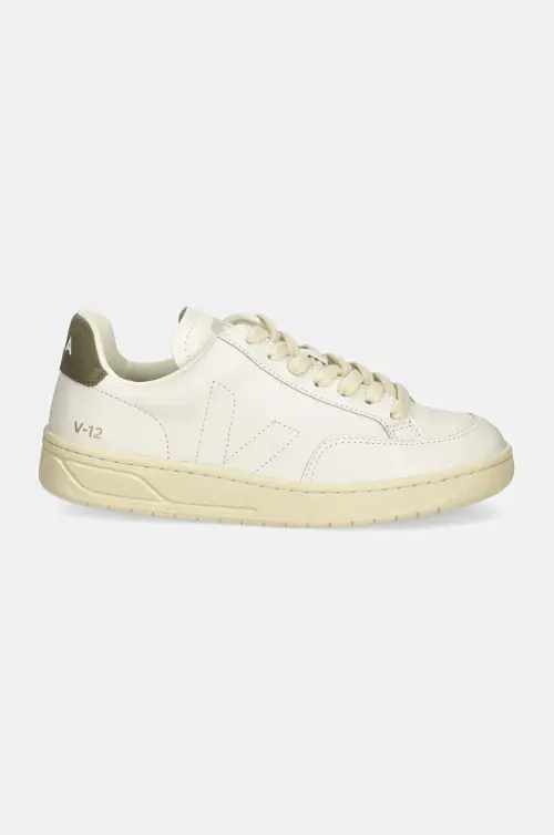 Кожаные кроссовки Veja V-12 Stitch цвет белый XS2003679A
