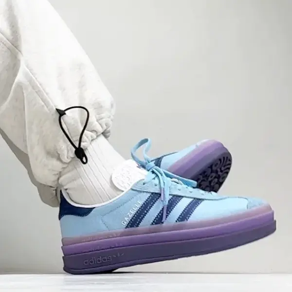 Кеды Adidas Gazelle Bold X KS (IG4339) обзор модели на ногах
