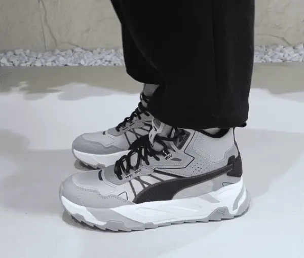 Puma Trinity Mid Hybrid Leather (393985-02) обзор на ногах