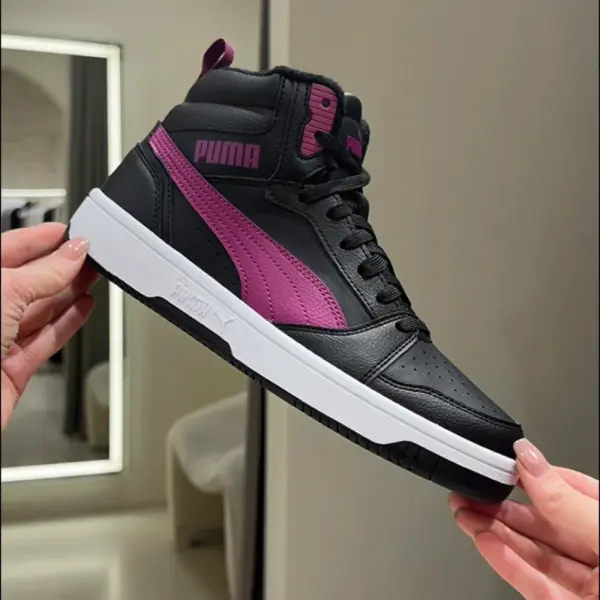 Ботинки Puma Rebound V6 Mid Winter Jr (394685-04) обзор в руках