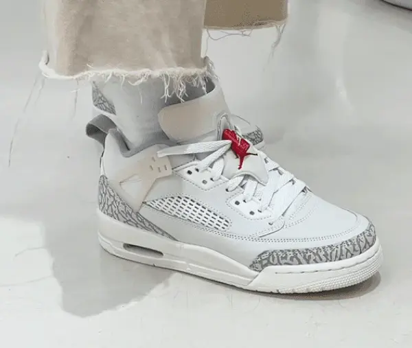 Кроссовки Jordan Spizike Low (GS) (FQ3950-100) обзор на ногах