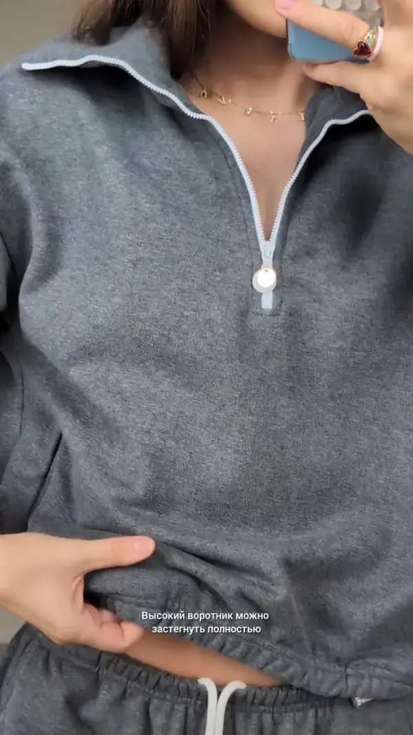 Поло Tassha Yu Zip Polo Grafit Melange