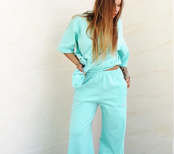 Брюки Tassha Yu Mimi Palazzo Mint (TY506-034)