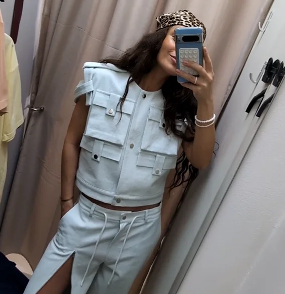 Джинсы Tassha Yu Power Leg Jeans Ice Blue (TY126-158)