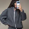 Tassha Yu Tag Me Zip Hoodie Short Grafit Melange (TY528-145)