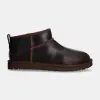 Кожаные сапоги UGG Classic Ultra Mini Lthr Regen цвет коричневый 1158191-IWD