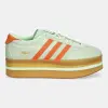 Замшевые кроссовки adidas Originals Gazelle Stack цвет зелёный JR8180