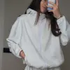 Tassha Yu Tag Me Zip Hoodie Short White Melange (TY528-433)