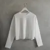 Tassha Yu Logo Cropped Longsleeve White