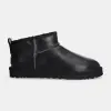 Кожаные сапоги UGG Classic Ultra Mini Lthr Regen цвет чёрный 1158191-BLK