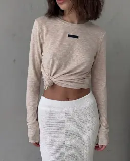 Лонгслив Tassha Yu Minimal Longsleeve Sheer Sand