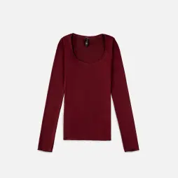 Лонгслив Tassha Yu Decollete Longsleeve Vintage Wine 