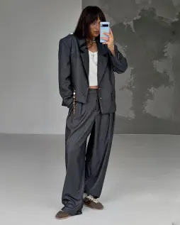 Tassha Yu Charming Boss Pants Grafit