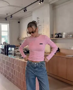 Лонгслив Tassha Yu Alba Sheer Longsleeve Barbie