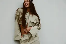 Укороченный жакет Tassha Yu Shortcut Jacket Khaki